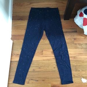 Navy blue bedazzled full length leggings